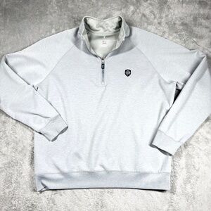 Fairway & Greene Men’s XL Golf Pullover Gray Quarter Zip Athletic Sweater USA